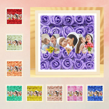 Uniqicon Personalised Heart Shaped Photo Frames for Mother Mum Women Ladies Wife, Meaningful, Customised Special Family Picture Frame, Memorial Presents from Daughter Kids - uniqicon