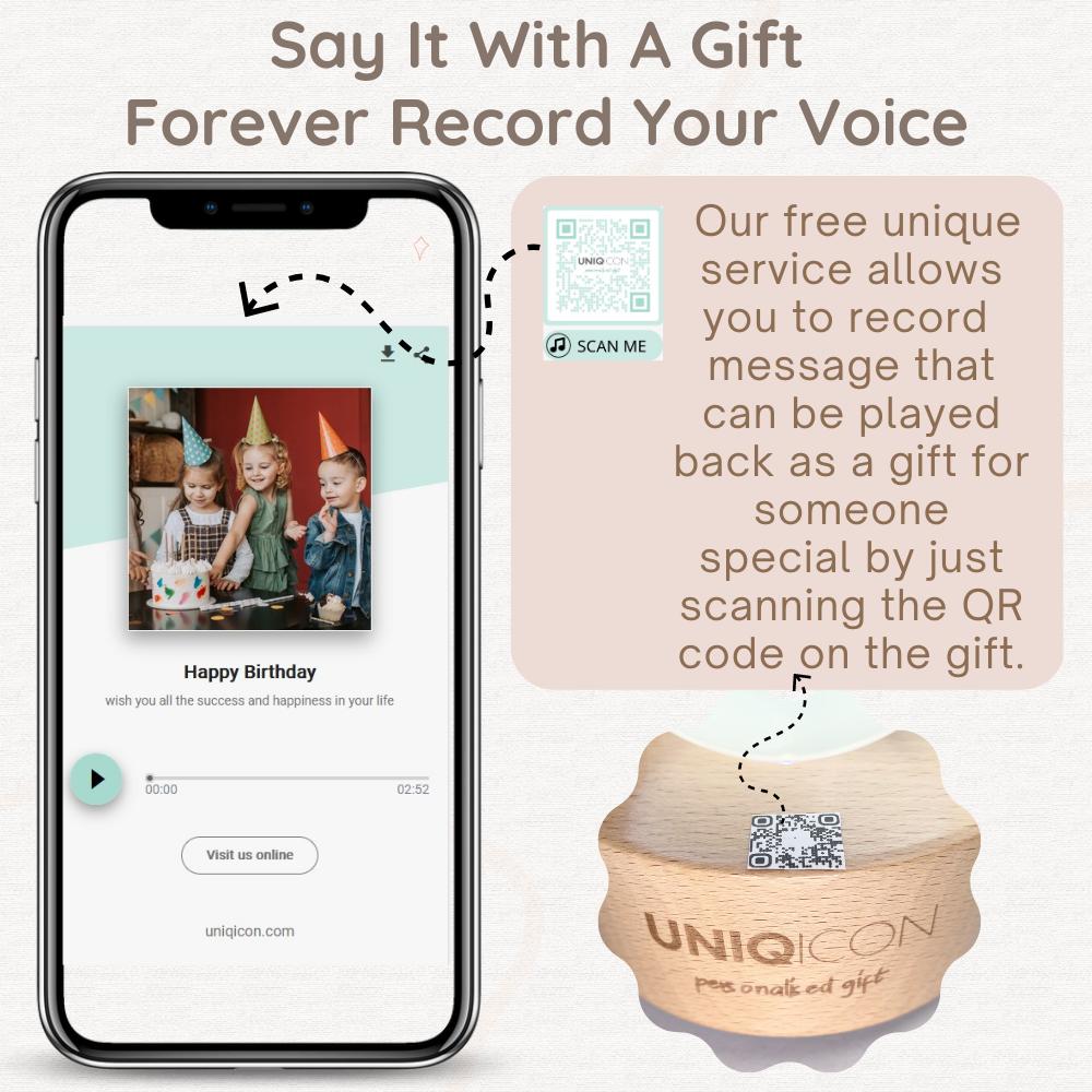 3D Engraving Crystal Ball Cloud LED Light Voice Message Gift Birthday Anniversary Valentine Christmas Graduation Friend Souvenir Corporate Award Recognition Appreciation - uniqicon