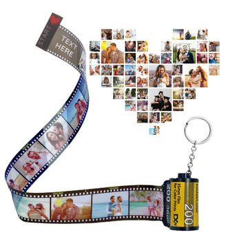 Personalized Customized Memory Retro Camera Film HD Photo Album Film Roll Keychain F3 Voice Message Creative Birthday Valentine Christmas Graduation Friend Anniversary Gift Souvenir Customized Handmade - uniqicon
