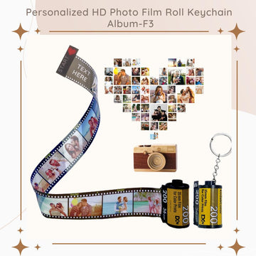 Personalized Customized Memory Retro Camera Film HD Photo Album Film Roll Keychain F3 Voice Message Creative Birthday Valentine Christmas Graduation Friend Anniversary Gift Souvenir Customized Handmade - uniqicon