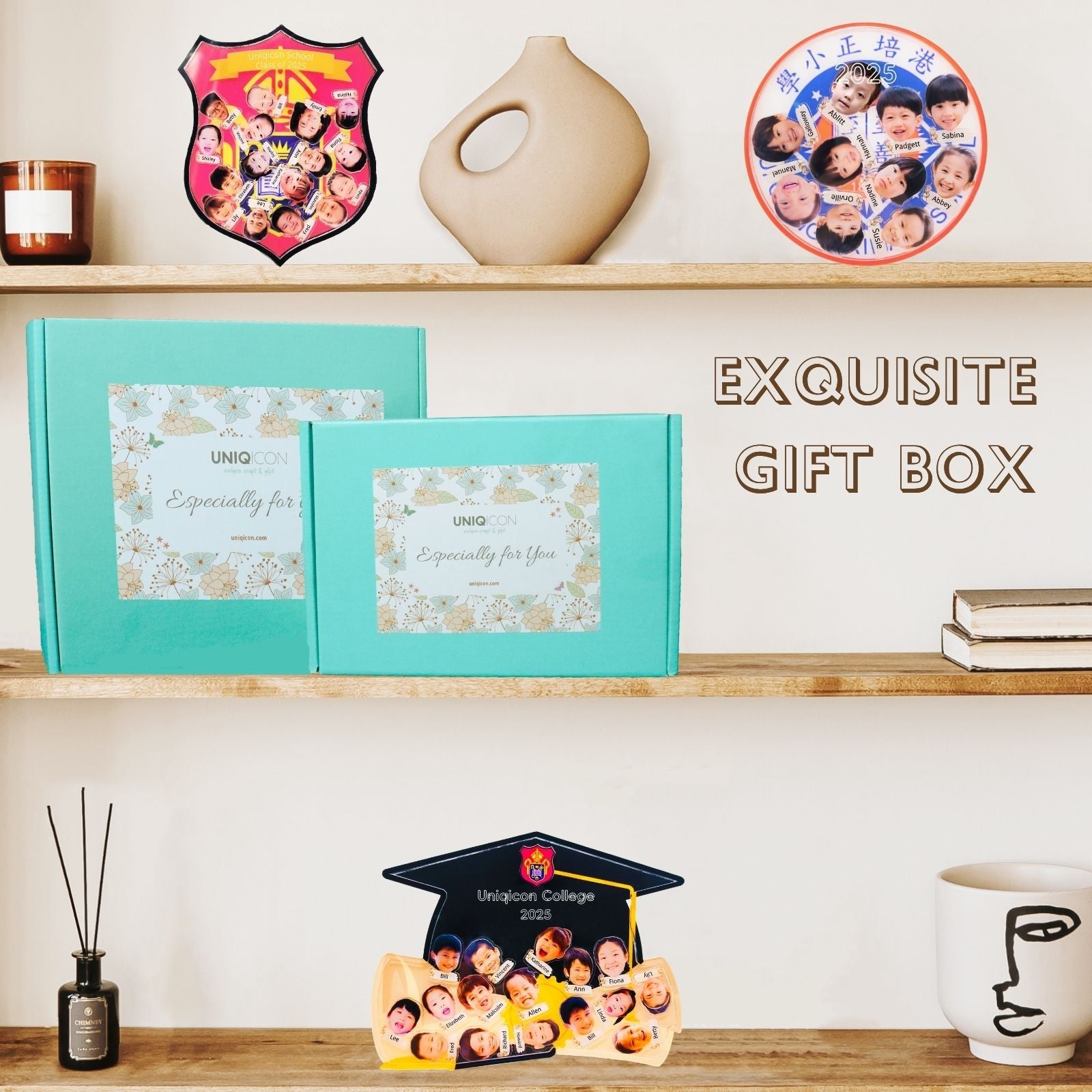 Personalised 4D Shaker Graduation Photo Frame Gift,Gifts From Nursery Primary School Leavers,Leaving College To Teachers For Her Him Daughter - uniqicon