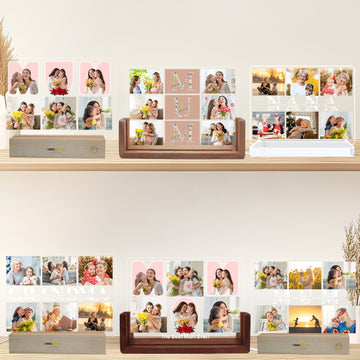 Personalised Mothers Day Gift for Grandma,Best Grandma Gifts from Grandkids,Custom Multiple Pictures Plaque,Christmas Birthday Present for Nana Nanny Nan Women Who Have Everything - uniqicon