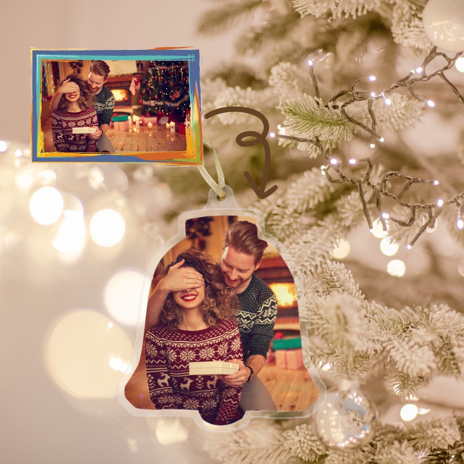 Personalized Christmas Ornaments, Custom Shape With Names, Using My Own Photo, 2024 2D Christmas Décor Tree Bauble Decorations Xmas Ornament Memories Personalized For Christmas Family Keepsake - uniqicon