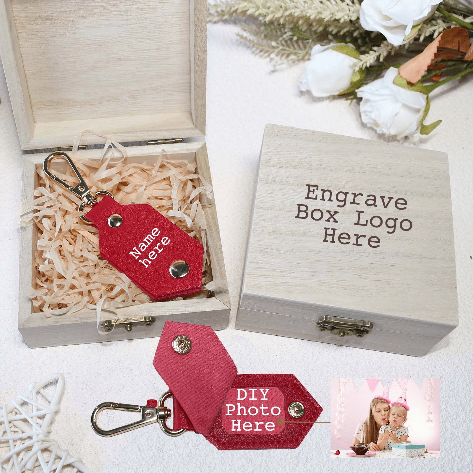 Personalized Picture Key Chains, Funny Leather Photo Keychains, Custom Keychain With Picture, Llaveros Personalizados Customized Keychain Gifts For Women Boyfriend Husband Mens - uniqicon